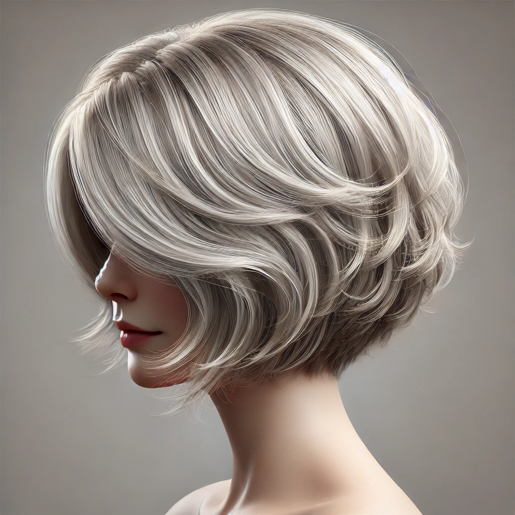 Effilé coupe de cheveux court femme 60 ans