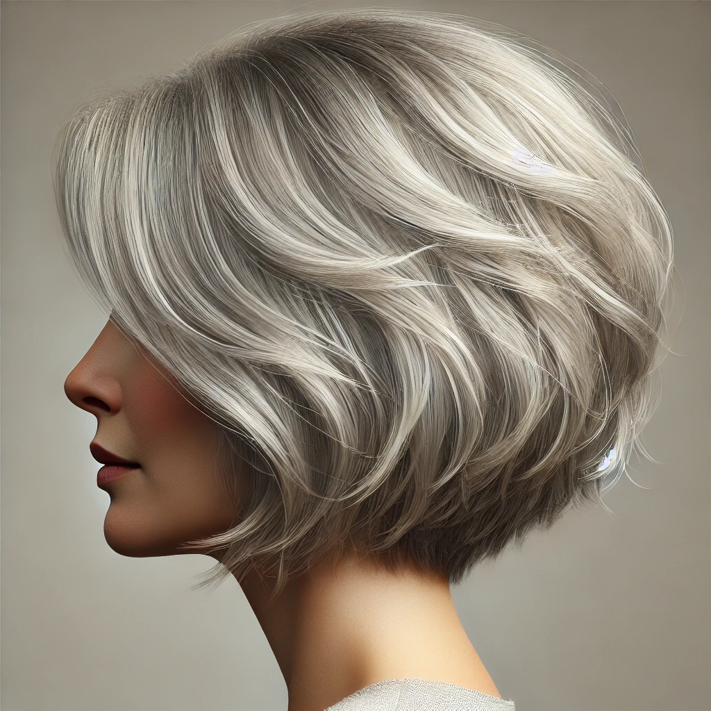 Effilé coupe de cheveux court femme 60 ans