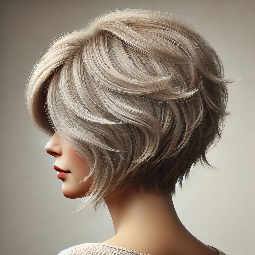 Effilé coupe de cheveux court femme 60 ans