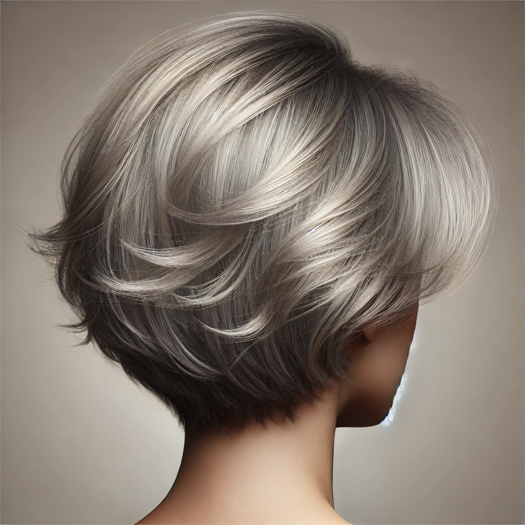 Effilé coupe de cheveux court femme 60 ans