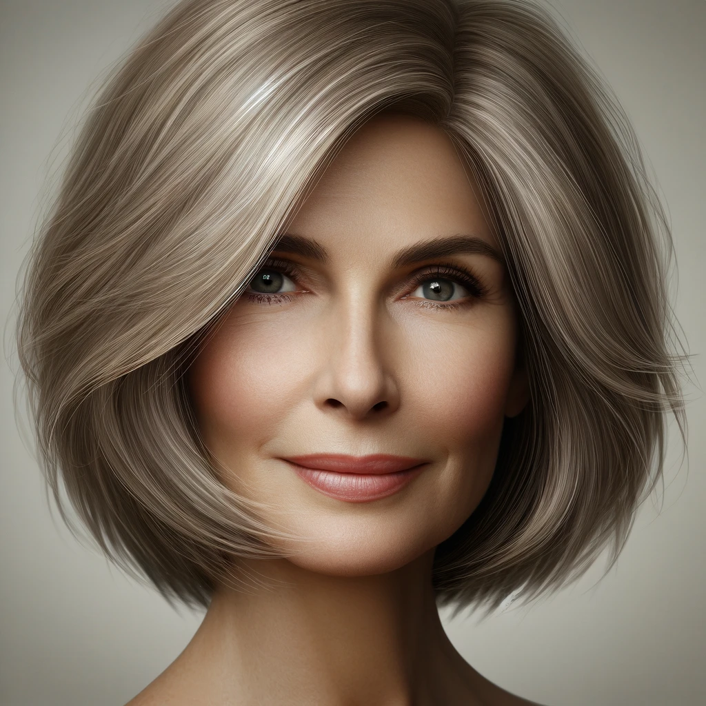 Effilé coupe de cheveux court femme 60 ans