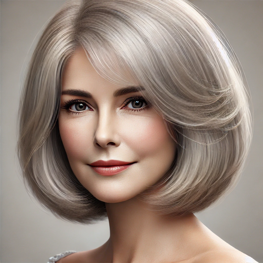 Effilé coupe de cheveux court femme 60 ans