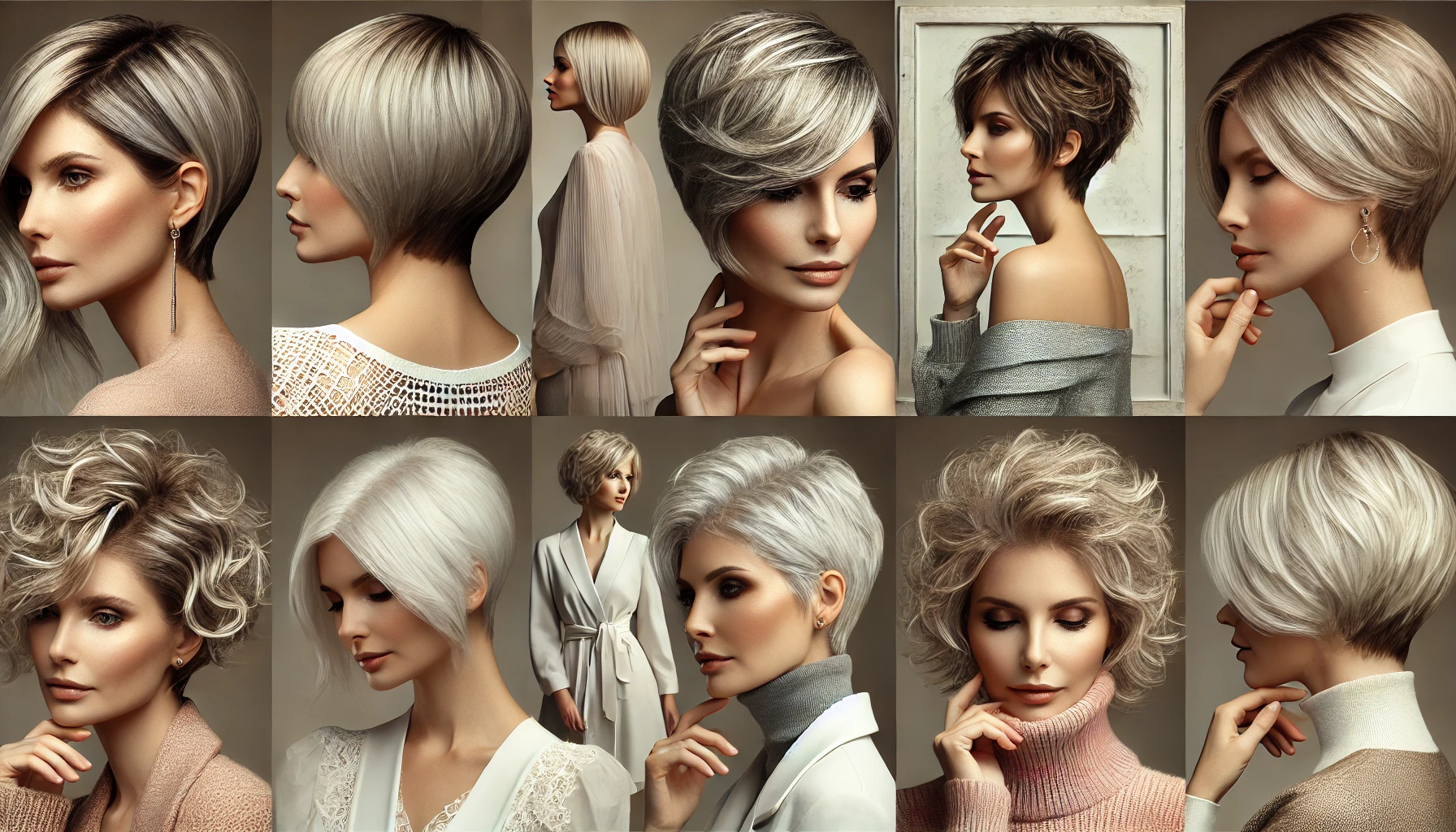 Effilé coupe de cheveux court femme 60 ans