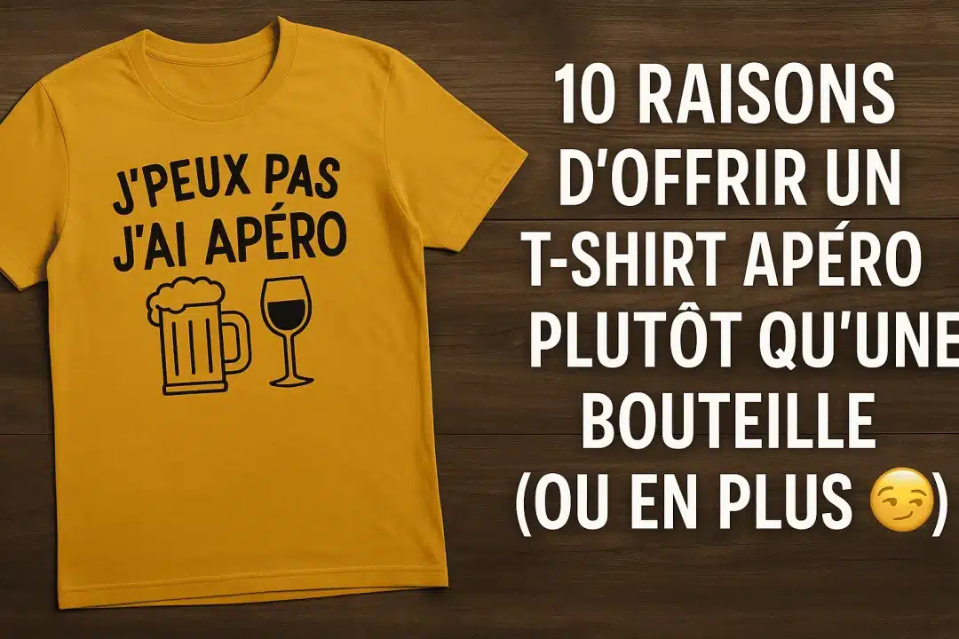 10 raisons d’offrir un T-shirt apéro plutôt qu’une bouteille (ou en plus 😏)